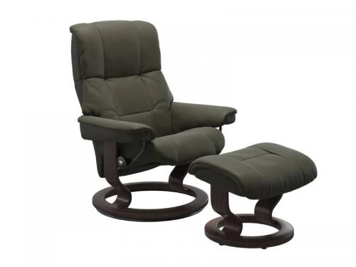 Stressless Mayfair (M) Classic Base Recliner with Ottoman