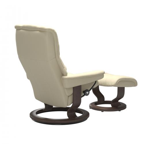 Stressless Mayfair (M) Classic Base Recliner with Ottoman