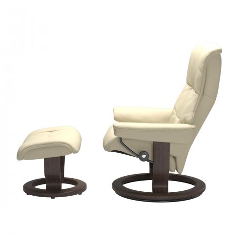 Stressless Mayfair (M) Classic Base Recliner with Ottoman