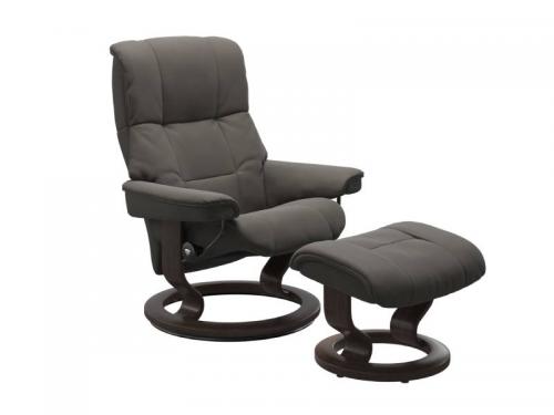 Stressless Mayfair (M) Classic Base Recliner with Ottoman