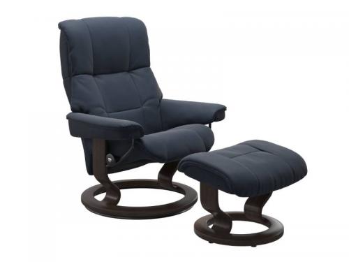 Stressless Mayfair (M) Classic Base Recliner with Ottoman