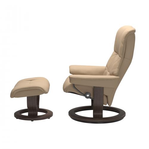 Stressless Mayfair (M) Classic Base Recliner with Ottoman