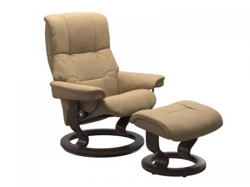Stressless Mayfair (M) Classic Base Recliner with Ottoman