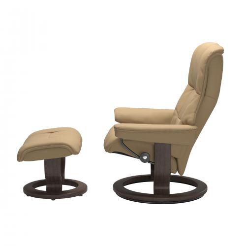 Stressless Mayfair (M) Classic Base Recliner with Ottoman