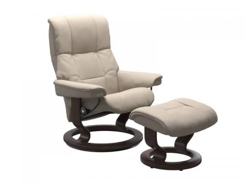 Stressless Mayfair (M) Classic Base Recliner with Ottoman