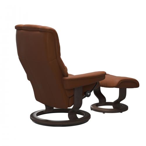 Stressless Mayfair (M) Classic Base Recliner with Ottoman