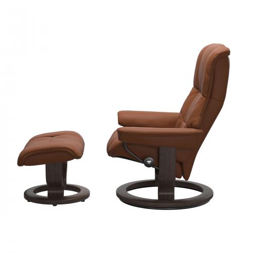 Stressless Mayfair (M) Classic Base Recliner with Ottoman