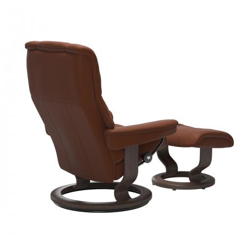 Stressless Mayfair (M) Classic Base Recliner with Ottoman