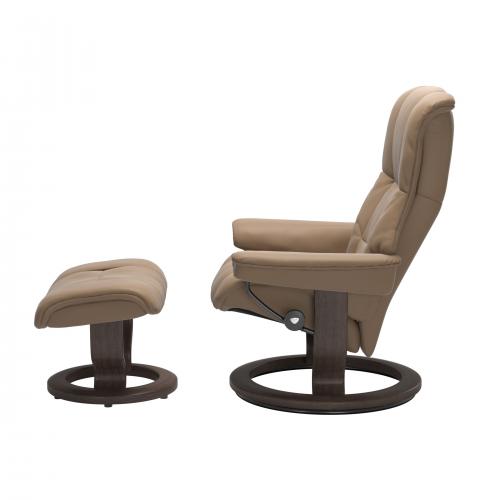 Stressless Mayfair (M) Classic Base Recliner with Ottoman