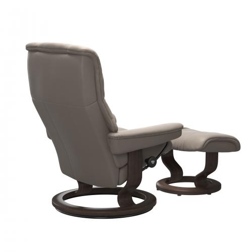 Stressless Mayfair (M) Classic Base Recliner with Ottoman