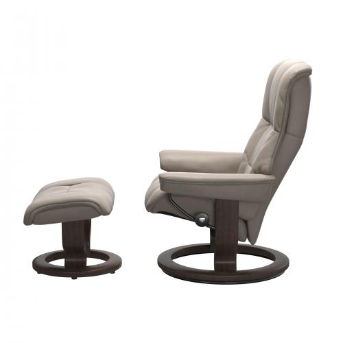Stressless Mayfair (M) Classic Base Recliner with Ottoman
