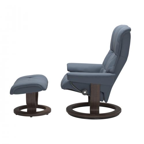 Stressless Mayfair (M) Classic Base Recliner with Ottoman