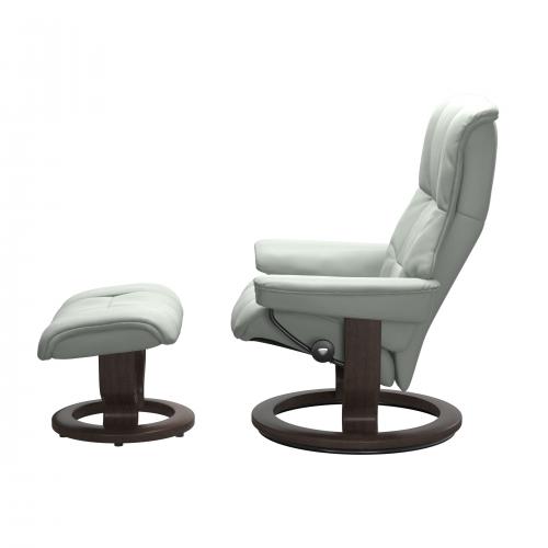Stressless Mayfair (M) Classic Base Recliner with Ottoman
