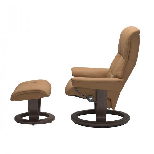 Stressless Mayfair (M) Classic Base Recliner with Ottoman
