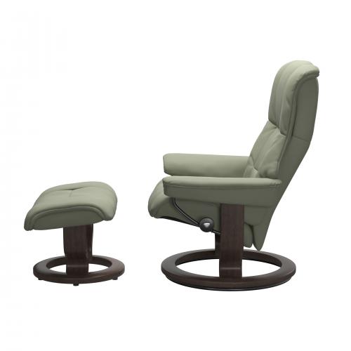 Stressless Mayfair (M) Classic Base Recliner with Ottoman