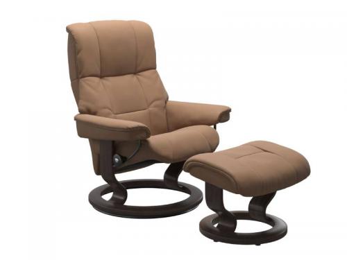 Stressless Mayfair (M) Classic Base Recliner with Ottoman