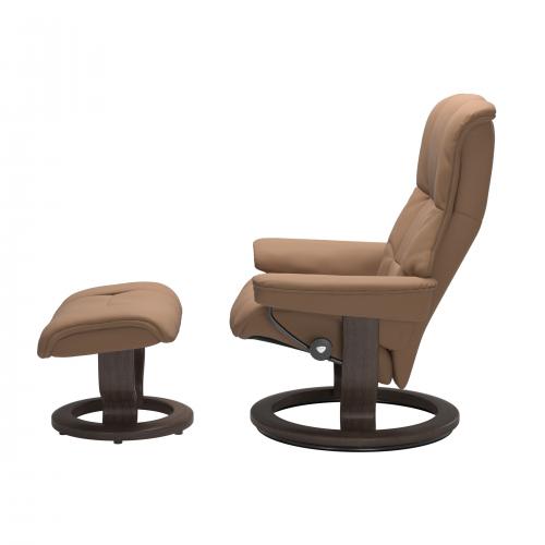 Stressless Mayfair (M) Classic Base Recliner with Ottoman