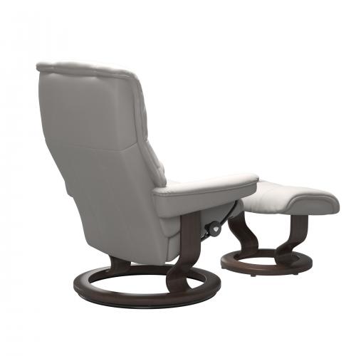 Stressless Mayfair (M) Classic Base Recliner with Ottoman