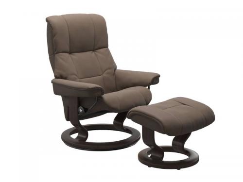 Stressless Mayfair (M) Classic Base Recliner with Ottoman