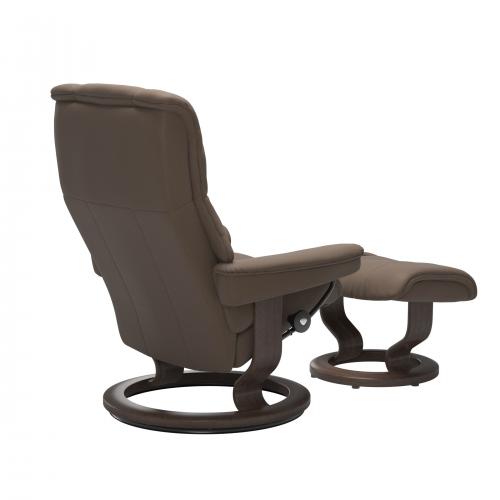 Stressless Mayfair (M) Classic Base Recliner with Ottoman