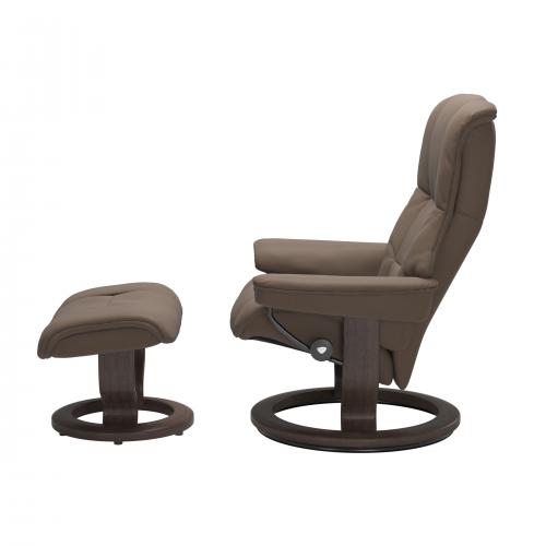Stressless Mayfair (M) Classic Base Recliner with Ottoman
