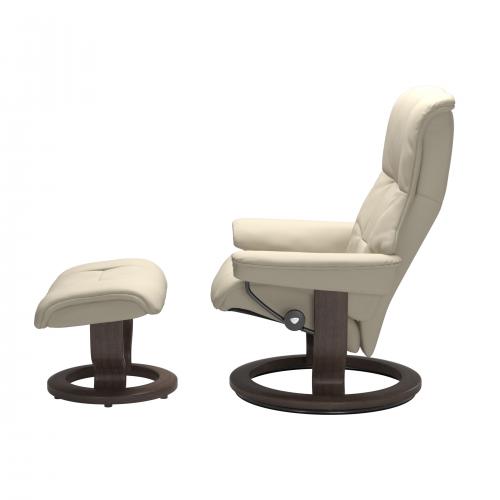 Stressless Mayfair (M) Classic Base Recliner with Ottoman