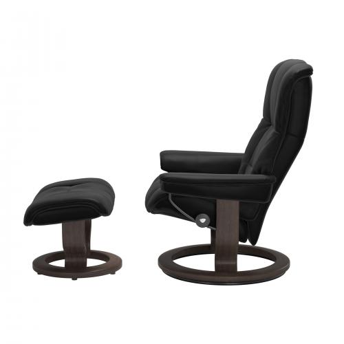 Stressless Mayfair (M) Classic Base Recliner with Ottoman