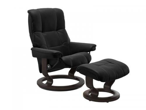 Stressless Mayfair (M) Classic Base Recliner with Ottoman