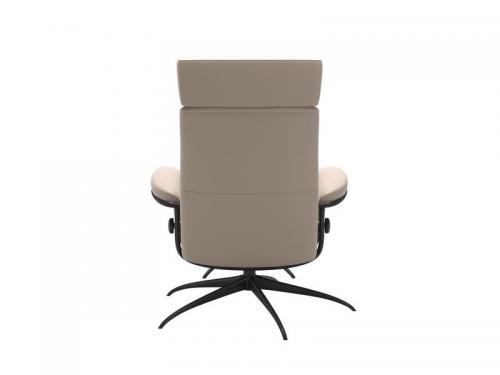 Stressless Metro Star Adjustable Headrest Chair with Ottoman 