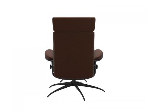 Stressless Metro Star Adjustable Headrest Chair with Ottoman 