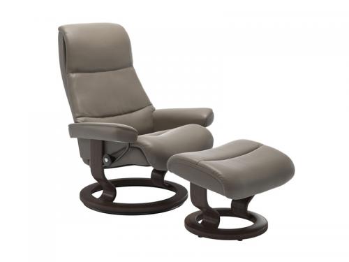 Stressless View (M) Classic Chair with Footstool 