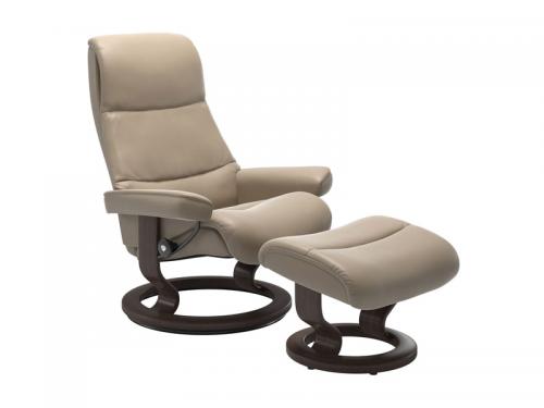 Stressless View (M) Classic Chair with Footstool 