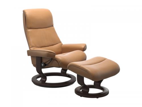 Stressless View (M) Classic Chair with Footstool 