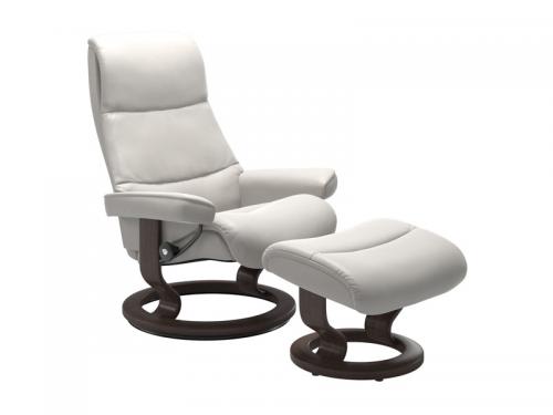 Stressless View (M) Classic Chair with Footstool 